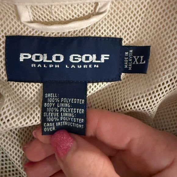 NWT Polo Golf size XL Beige Polo Golf 1/2 button Jacket - Picture 9 of 10